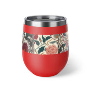 Floral Insulated Cup, 12oz Mug, Summer Drinkware, Gift for Her, Eco-Friendly Travel Cup, Outdoor Beverage Holder