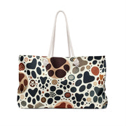 Paw Print Weekender Bag - Travel Tote for Dog Lovers, Pet-Themed Gym Bag, Weekend Getaway Bag, Dog Mom Gift, Stylish Animal Tote