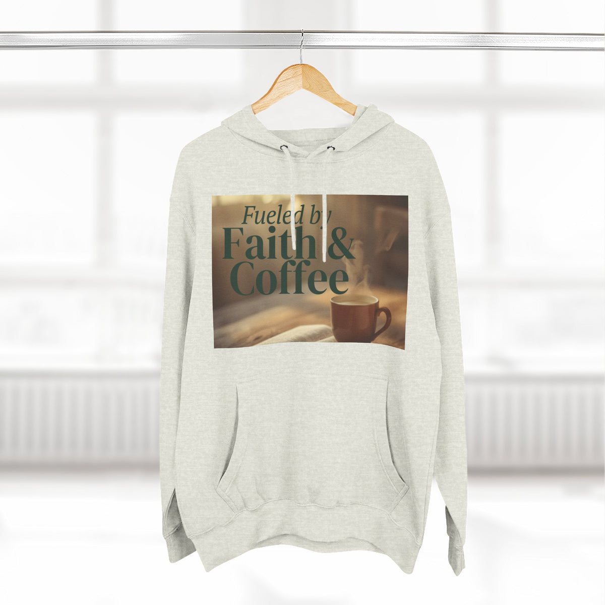 Faith & Coffee Hoodie — "Fueled by Faith & Coffee" Inspirational Pullover