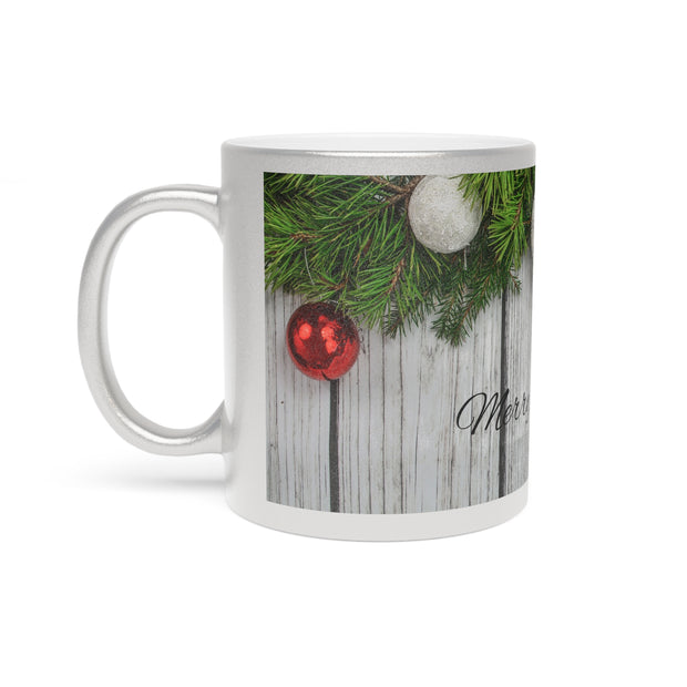 Metallic Mug (Silver\Gold)-Merry Christmas