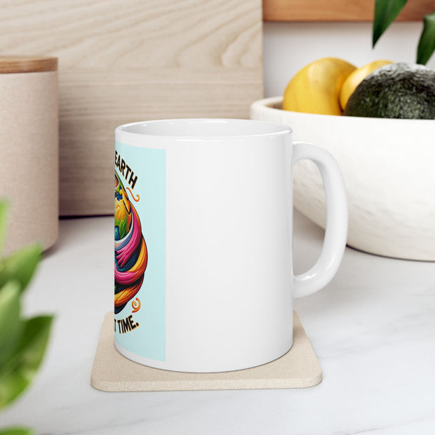 Eco-Friendly Earth Savior Mug - Vibrant Coffee Cup, Gift for Nature Lovers, Earth Day Decor, Sustainable Sip, Green Living