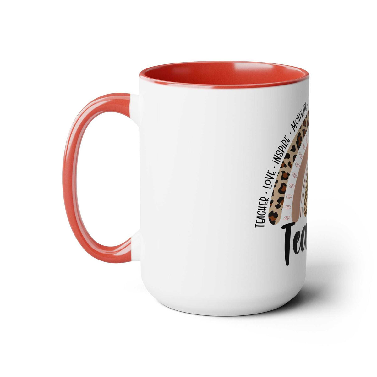 Teacher Two-Tone Coffee Mugs, 15oz