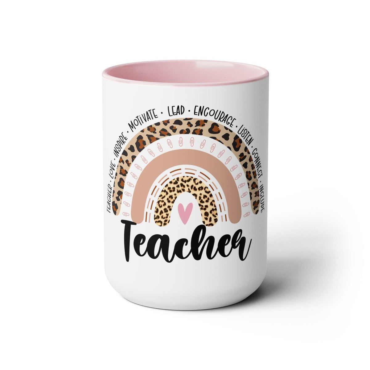 Teacher Two-Tone Coffee Mugs, 15oz