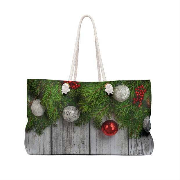 Christmas Holiday Weekender Bag - Festive Travel Tote, Stylish Overnight Bag, Perfect for Gift Giving, Holiday Travel, Winter Getaway