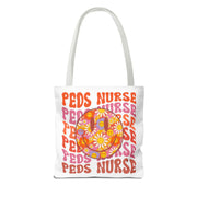 Pediatric Nurse Tote Bag, Cute Nurse Gift, Funny Medical Tote, Nurse Appreciation, Floral AOP Design