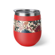 Floral Insulated Cup, 12oz Mug, Summer Drinkware, Gift for Her, Eco-Friendly Travel Cup, Outdoor Beverage Holder