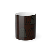 Halloween Ghosts Color Changing Mug | Spooky Season Drinkware, Pumpkin Lover Gift, Unique Coffee Mug, Autumn Decor, Fall Celebration