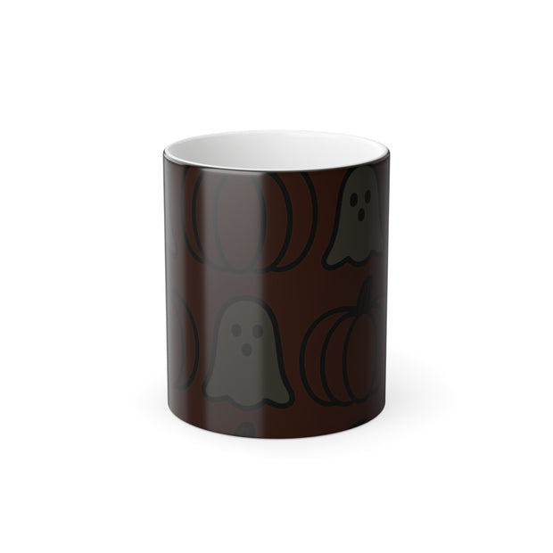 Halloween Ghosts Color Changing Mug | Spooky Season Drinkware, Pumpkin Lover Gift, Unique Coffee Mug, Autumn Decor, Fall Celebration