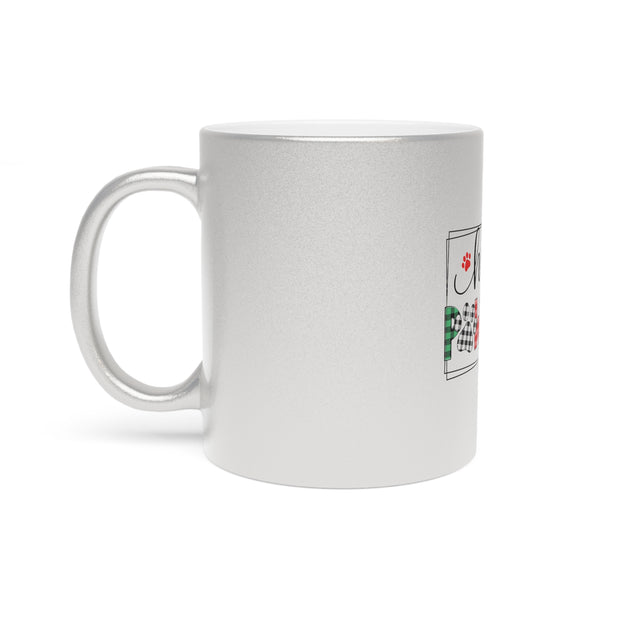 Metallic Mug (Silver\Gold)- Happy Pawlidays