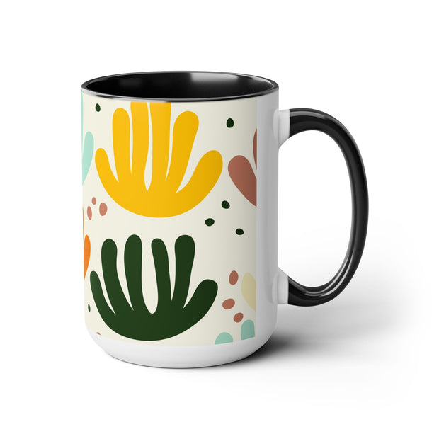 Two-Tone Coffee Mugs, 15oz