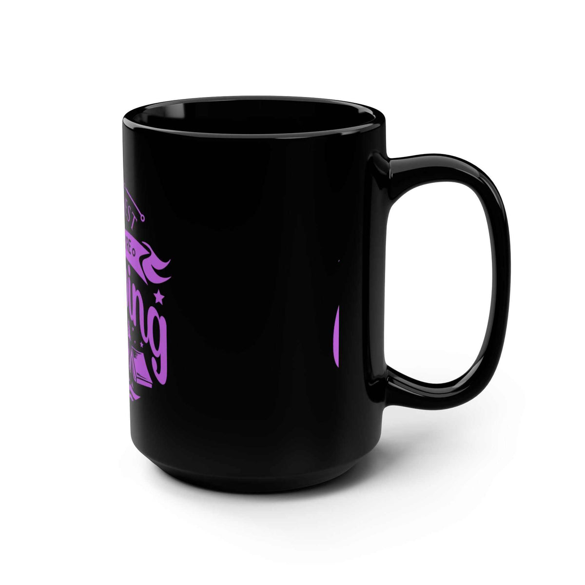 Life is Best when you are Camping Black Ceramic Mug, 15oz