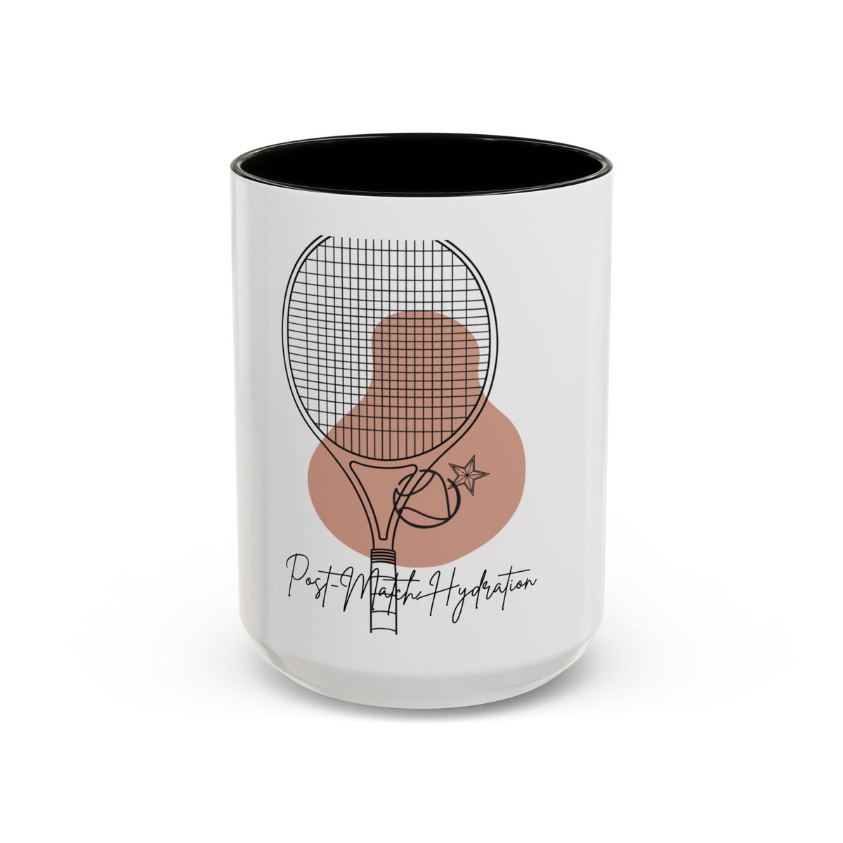 Tennis Racket Coffee Mug – 'Post-Match Hydration' Minimalist Tennis Gift (11oz/15oz)