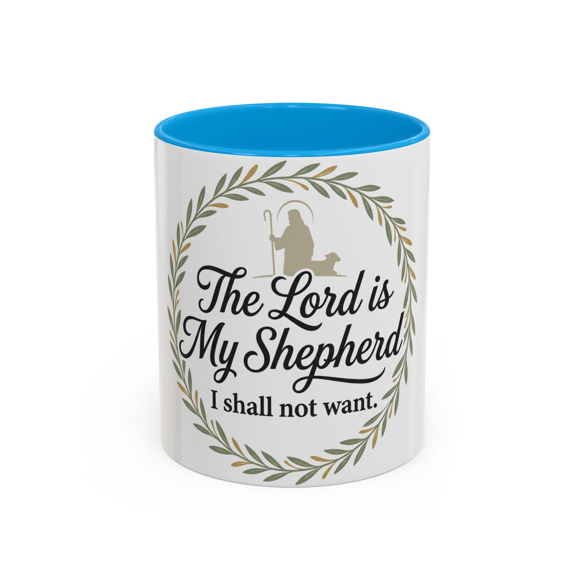 Christian Mug — "The Lord Is My Shepherd, I Shall Not Want" Inspirational Coffee Cup