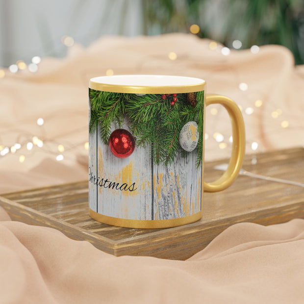 Metallic Mug (Silver\Gold)-Merry Christmas