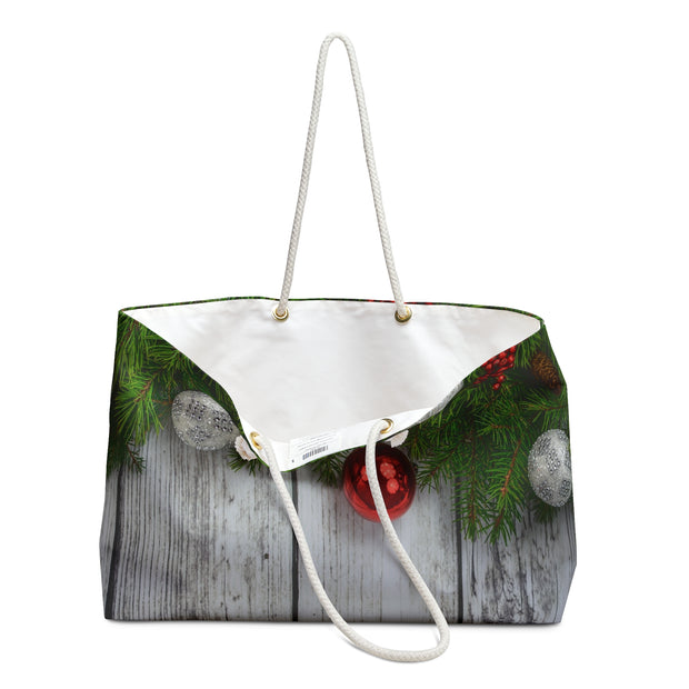 Christmas Holiday Weekender Bag - Festive Travel Tote, Stylish Overnight Bag, Perfect for Gift Giving, Holiday Travel, Winter Getaway