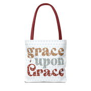 Grace Upon Grace Tote Bag, Inspirational Cotton Tote, Faith-Based Bag, Reusable Shopping Tote, Gift for Friends