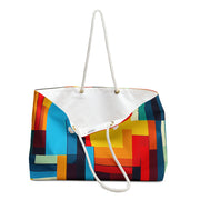 Colorful Geometric Weekender Bag, Travel Tote, Beach Bag, Overnight Carry-On, Summer Essentials, Vacation Accessory