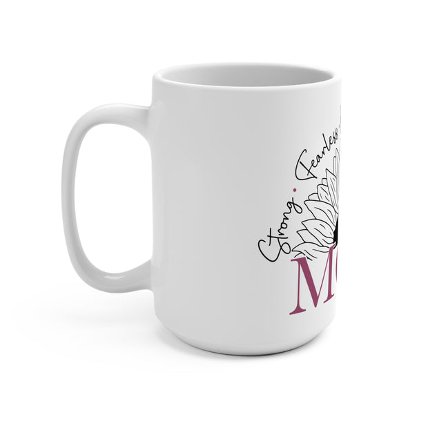 White Ceramic Mug for Mom 15oz