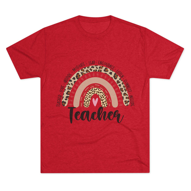 Leopard Print Teacher Tee, Inspirational Teacher Shirt, Gift for Educators, Back to School Outfit, Classroom Apparel, Unisex Shirt