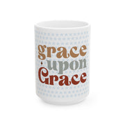 Grace Upon Grace Ceramic Mug - Perfect Gift for Winter & Holiday Celebrations