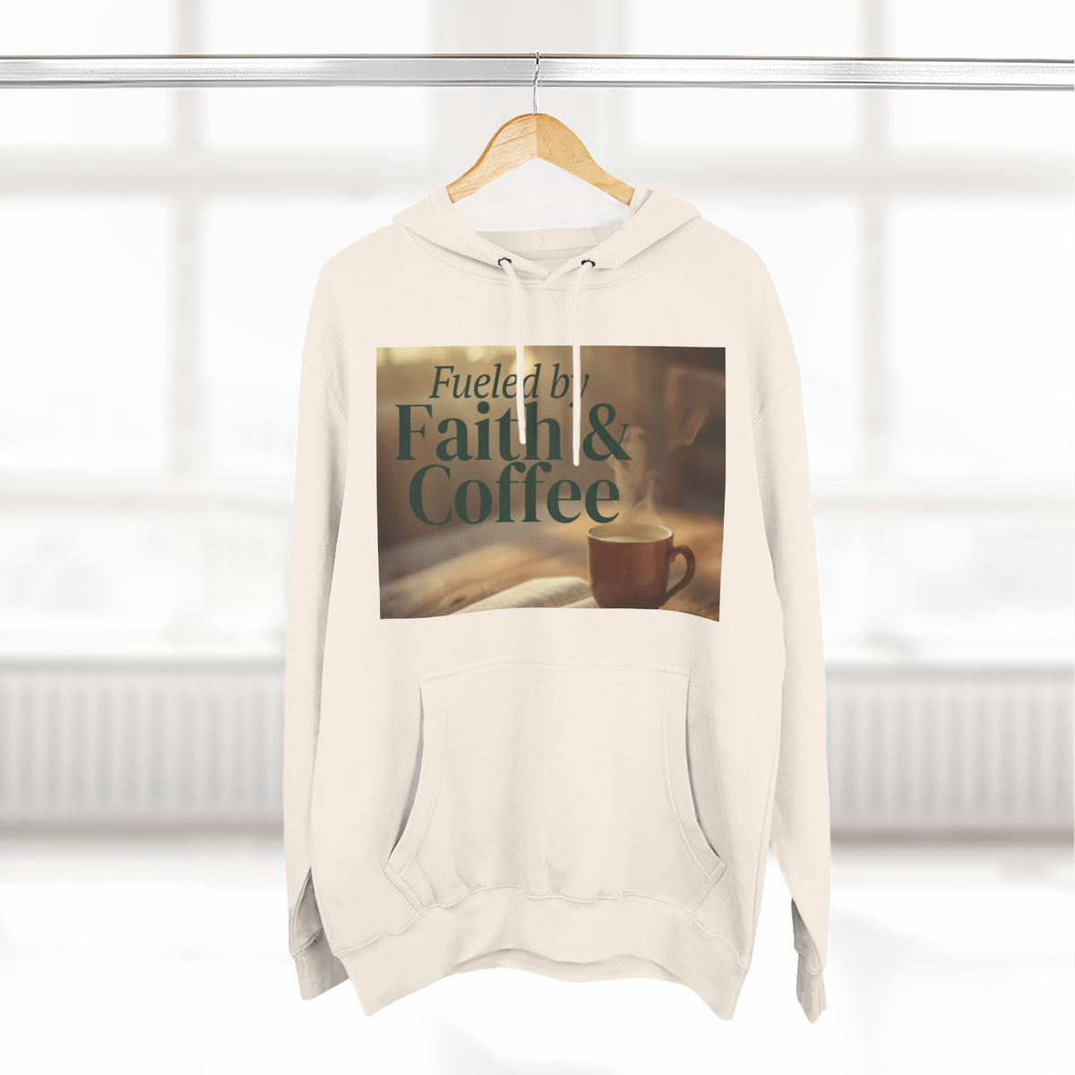 Faith & Coffee Hoodie — "Fueled by Faith & Coffee" Inspirational Pullover