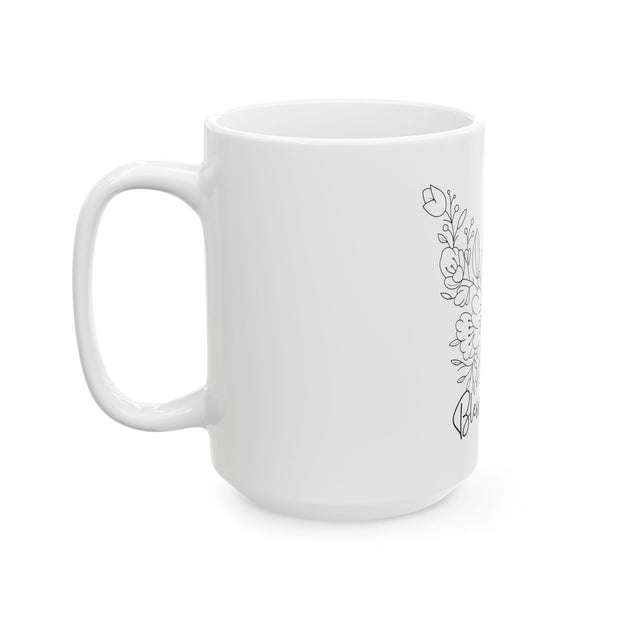 White Ceramic Mug,-Blessed Mama (11oz, 15oz)