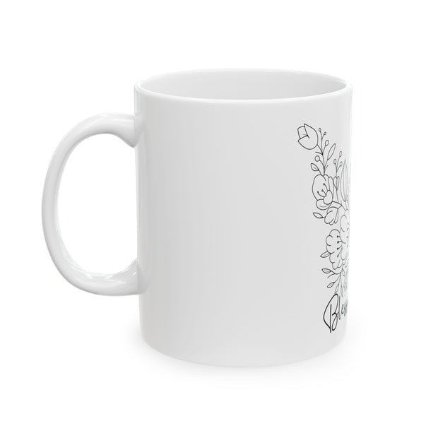 White Ceramic Mug,-Blessed Mama (11oz, 15oz)