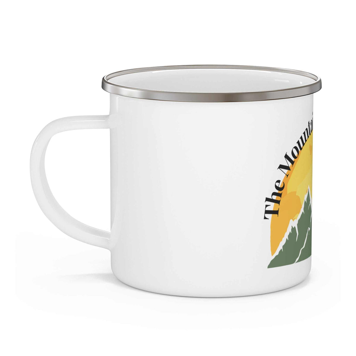The Mountains are Calling Enamel Camping Mug