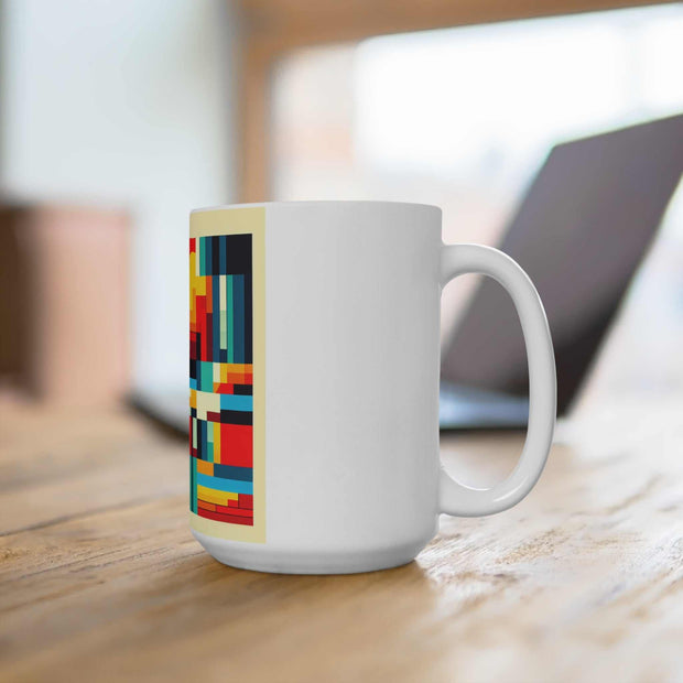 Vibrant Abstract Art Mug | 15oz Colorful Coffee Cup, Artistic Gift, Home Decor, Tea Mug, Office Essential