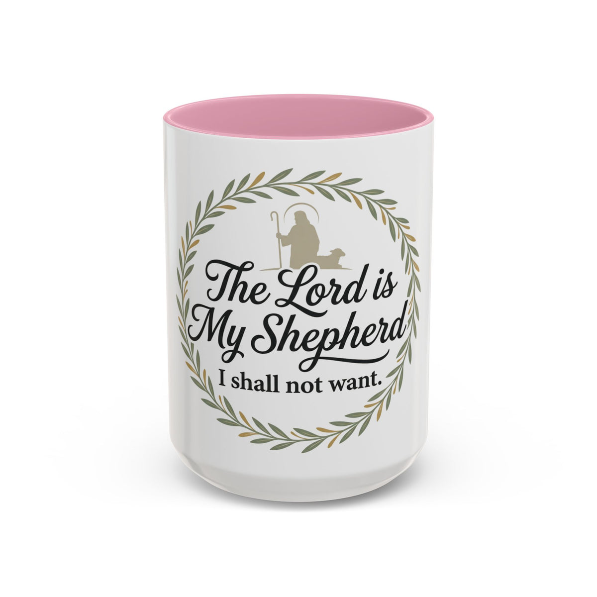 Christian Mug — "The Lord Is My Shepherd, I Shall Not Want" Inspirational Coffee Cup