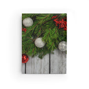 Festive Ruled Journal with Christmas Design, Holiday Gift, Winter Notebook, Writing Journal, Gift for Friends, Seasonal Decor