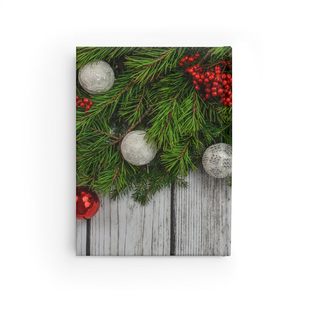 Festive Ruled Journal with Christmas Design, Holiday Gift, Winter Notebook, Writing Journal, Gift for Friends, Seasonal Decor