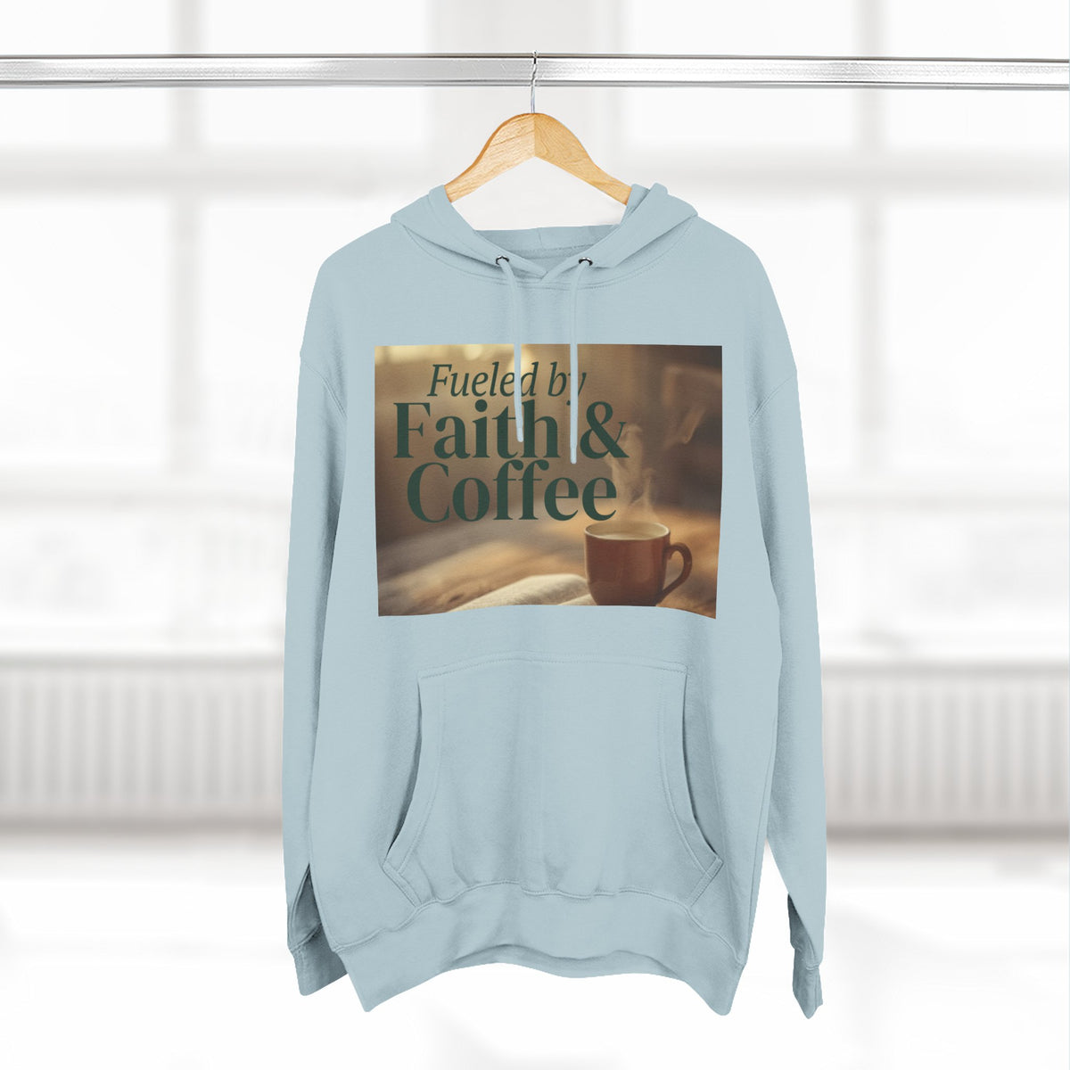 Faith & Coffee Hoodie — "Fueled by Faith & Coffee" Inspirational Pullover