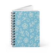 Floral Spiral Bound Journal, Cute Notebook for Writing, Sketching, Gardening Notes, Gift for Her, Inspirational Quotes