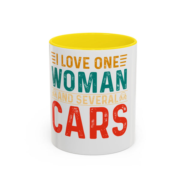 I Love One Woman and Several Cars Coffee Mug | Fun Gift for Car Lovers, Anniversary, Birthday, Personal Use, Home Decor