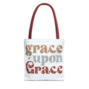 Grace Upon Grace Tote Bag, Inspirational Cotton Tote, Faith-Based Bag, Reusable Shopping Tote, Gift for Friends