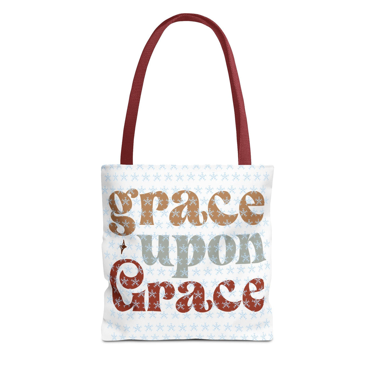 🎁 Grace Upon Grace Tote Bag, Inspirational Cotton Tote, Faith-Based Bag, Reusable Shopping Tote, Gift for Friends (100% off)