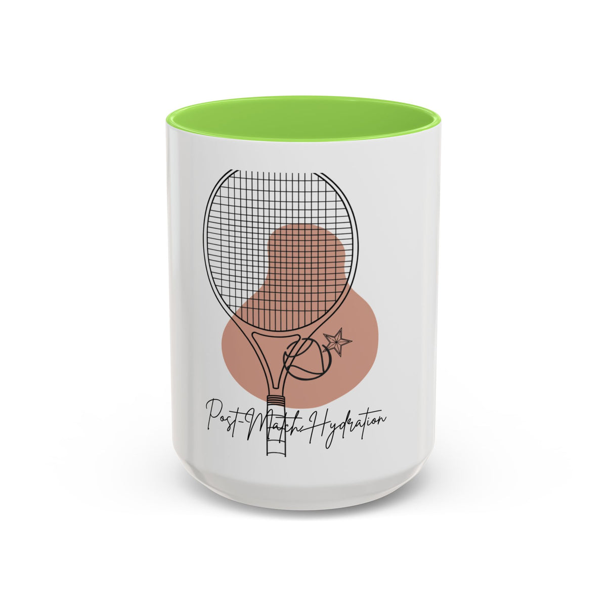 Tennis Racket Coffee Mug – 'Post-Match Hydration' Minimalist Tennis Gift (11oz/15oz)