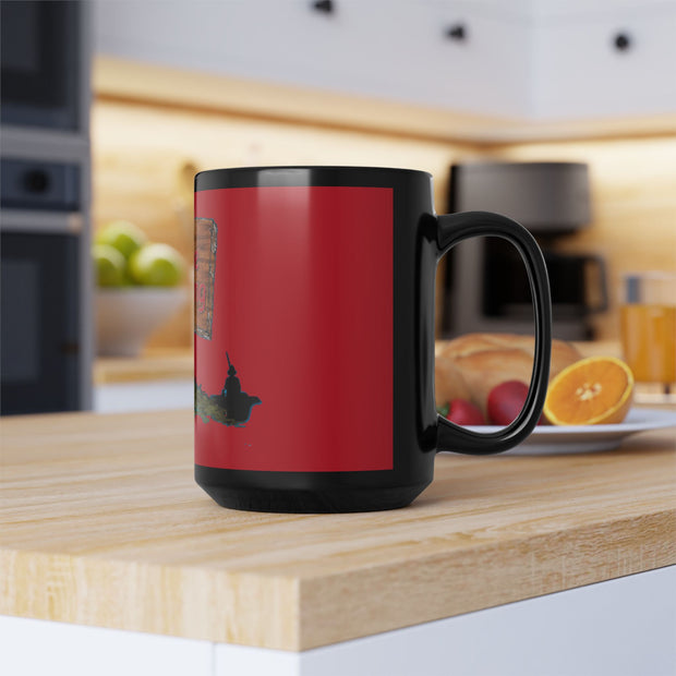 Black Mug, 15oz-Gone Fishing