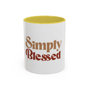 Simply Blessed Colorful Coffee Mug - 11oz & 15oz