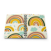 Boho Rainbow Spiral Journal for Creative Minds, Inspirational Notebook, Gift for Writers, Art Journal, Eco-Friendly Diary