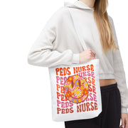 Pediatric Nurse Tote Bag, Cute Nurse Gift, Funny Medical Tote, Nurse Appreciation, Floral AOP Design