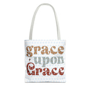 Grace Upon Grace Tote Bag, Inspirational Cotton Tote, Faith-Based Bag, Reusable Shopping Tote, Gift for Friends