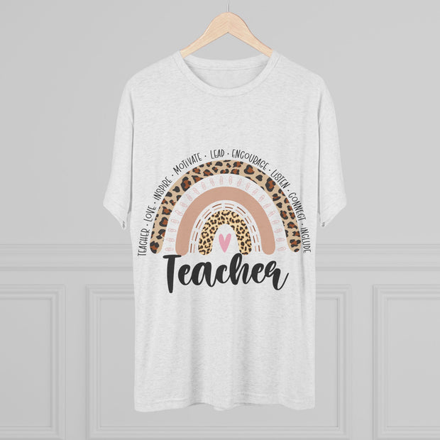 Leopard Print Teacher Tee, Inspirational Teacher Shirt, Gift for Educators, Back to School Outfit, Classroom Apparel, Unisex Shirt