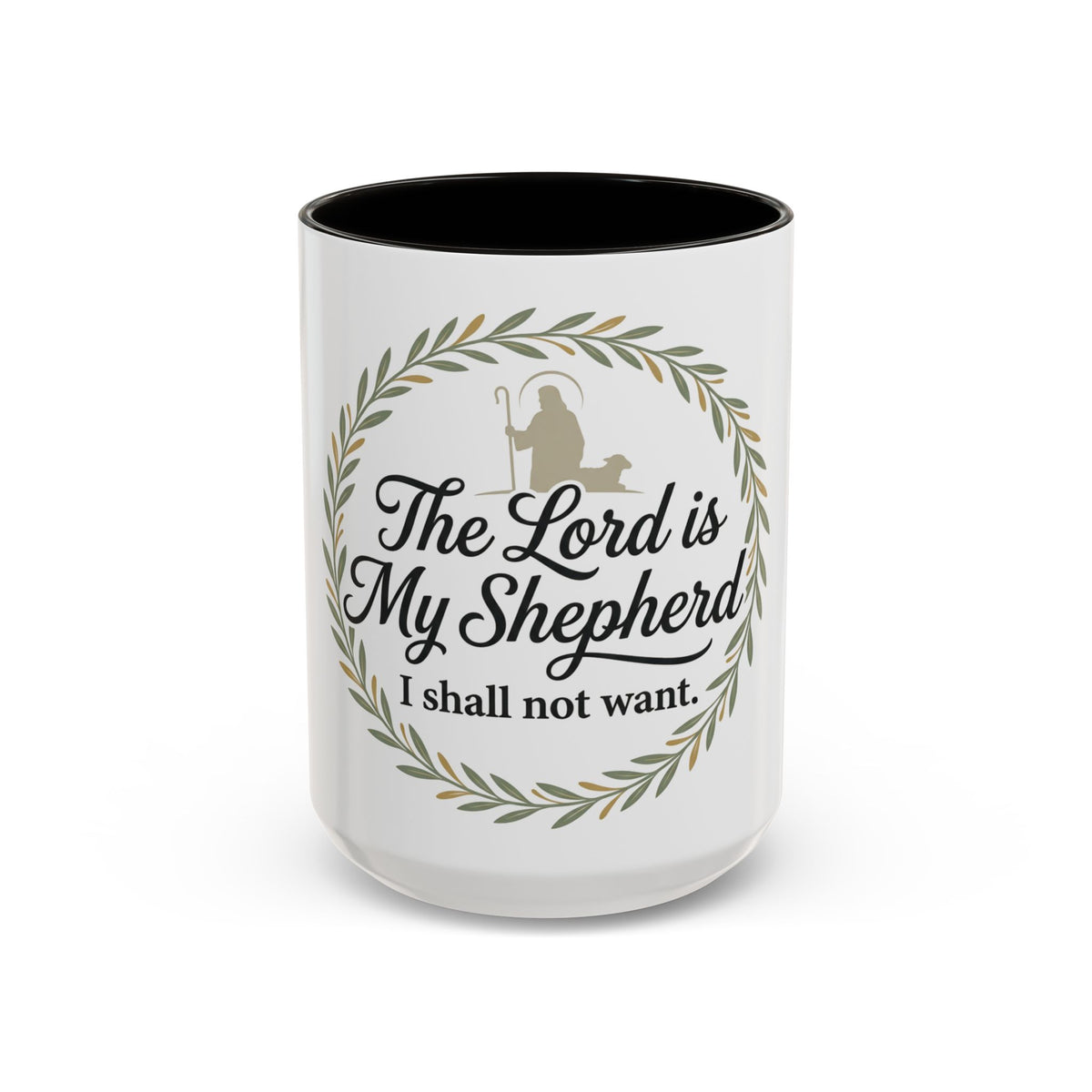Christian Mug — "The Lord Is My Shepherd, I Shall Not Want" Inspirational Coffee Cup