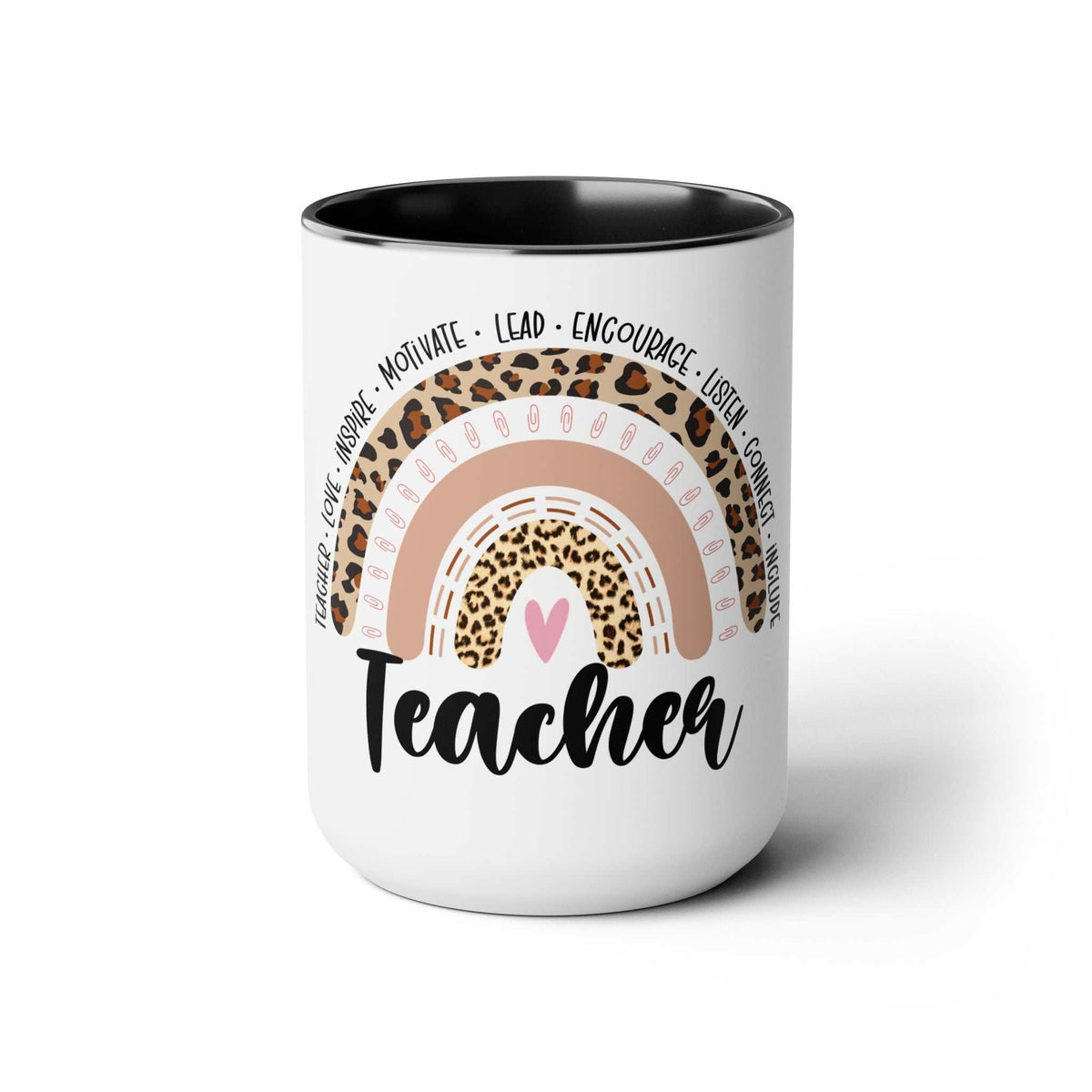 Teacher Two-Tone Coffee Mugs, 15oz