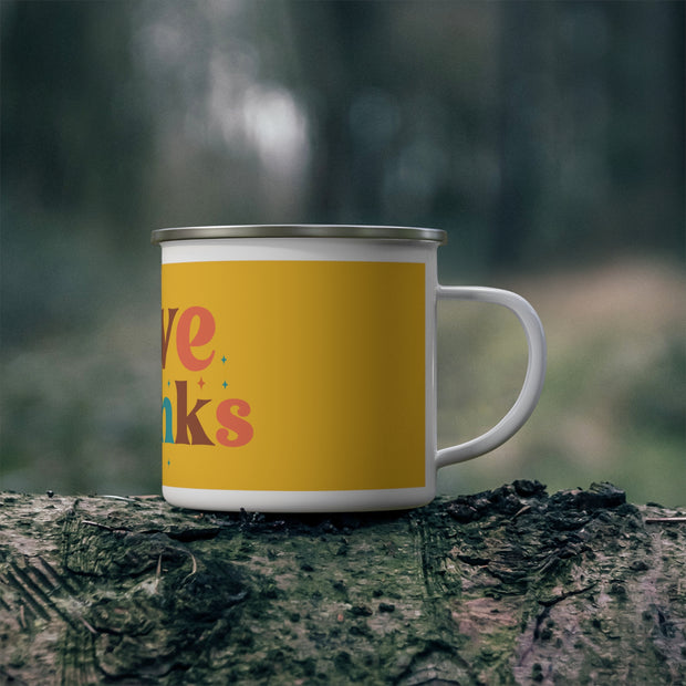 Give Thanks Enamel Camping Mug