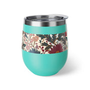 Floral Insulated Cup, 12oz Mug, Summer Drinkware, Gift for Her, Eco-Friendly Travel Cup, Outdoor Beverage Holder