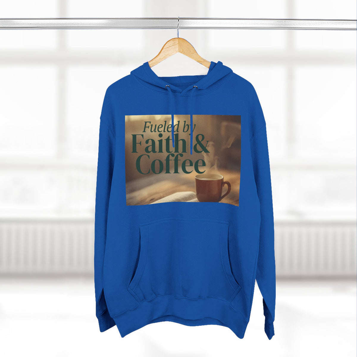 Faith & Coffee Hoodie — "Fueled by Faith & Coffee" Inspirational Pullover