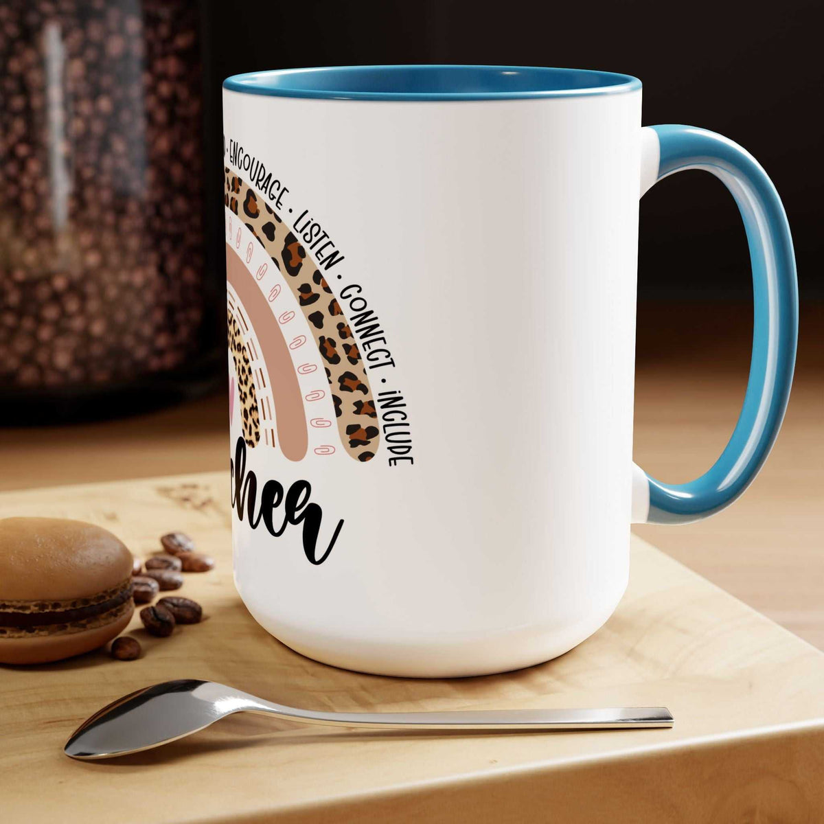 Teacher Two-Tone Coffee Mugs, 15oz